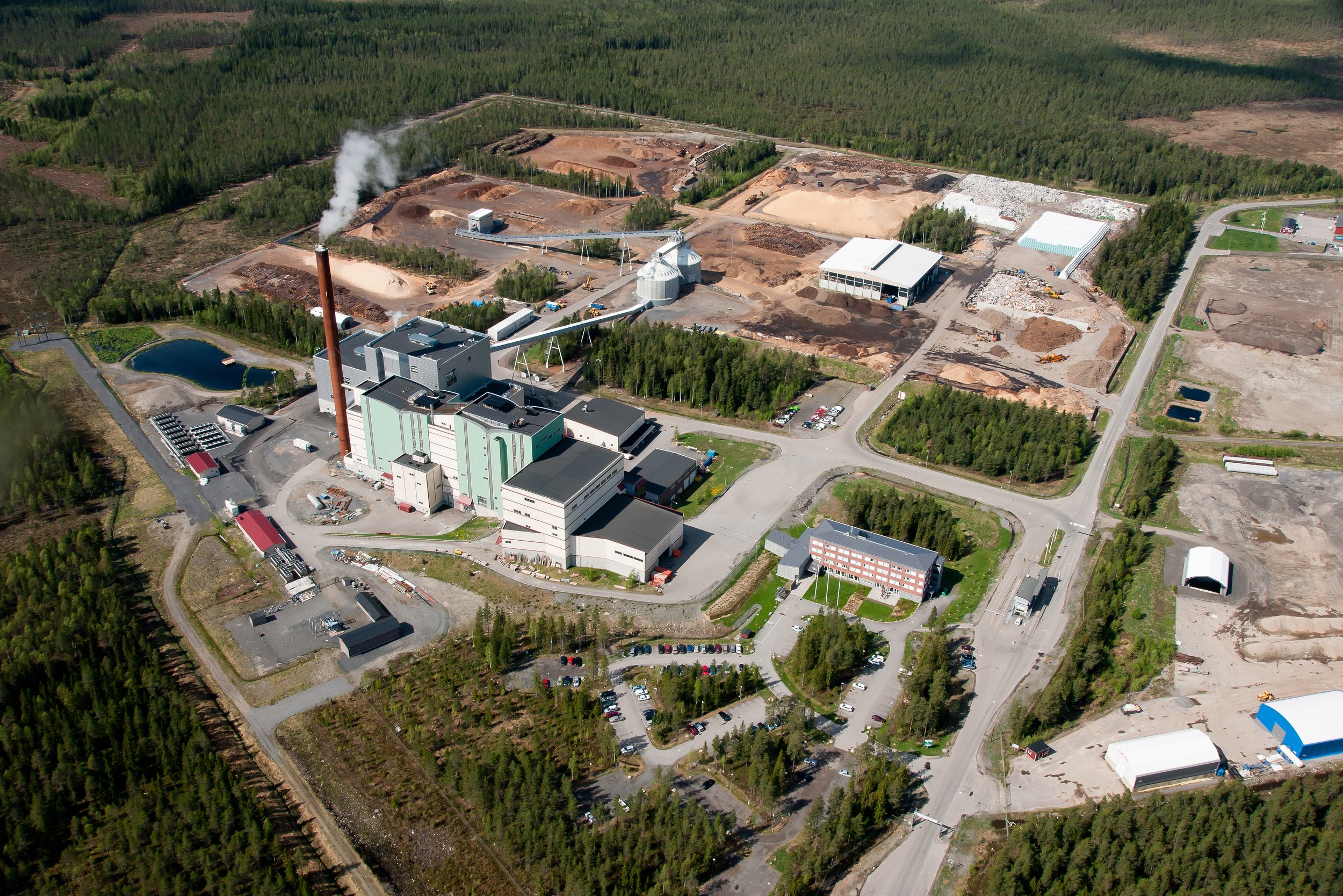 Dåva kraftvärmeverk. Flygbild. Foto:Lars Lind (090-161349). Får användas fritt av UE