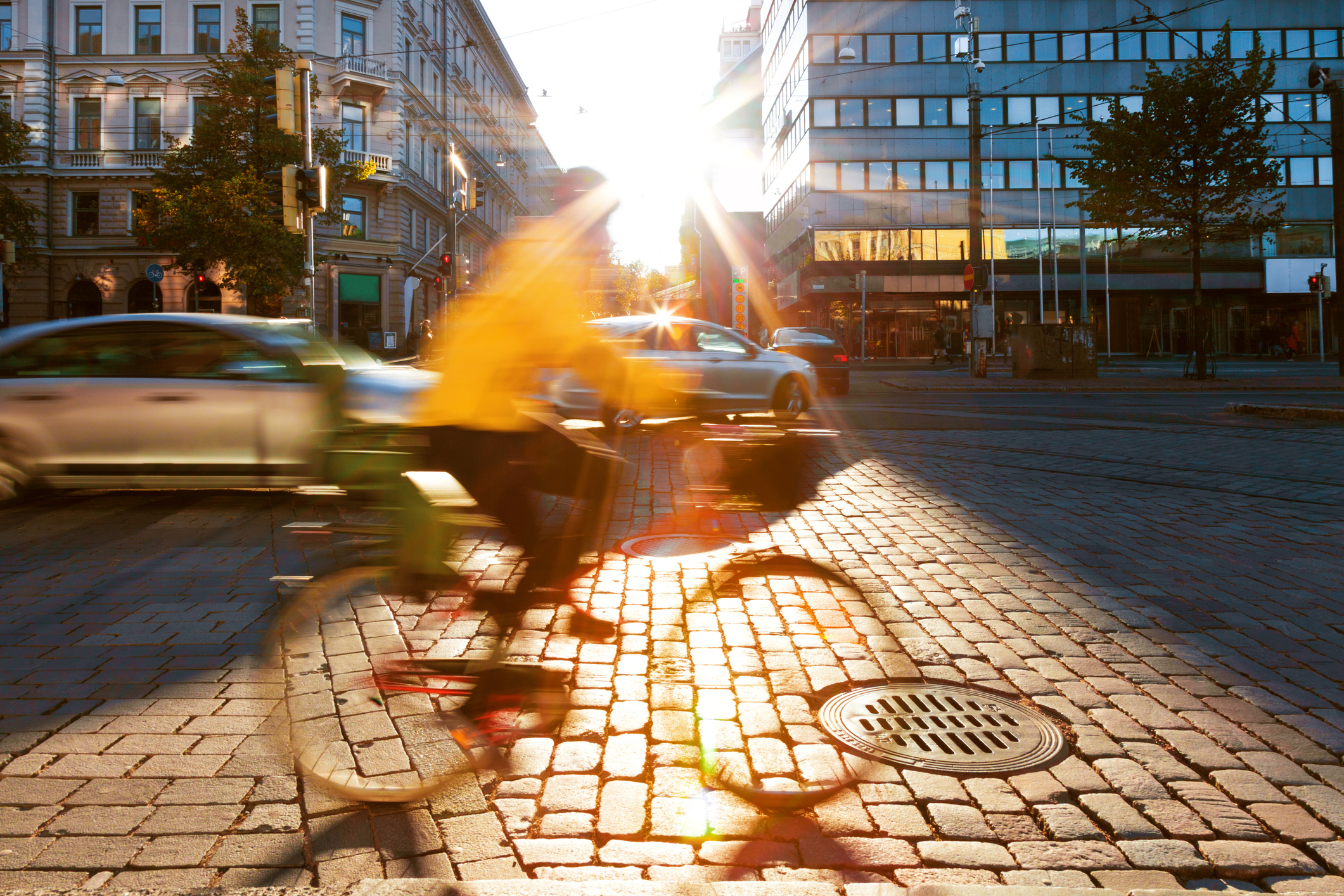 Motion Blur of People in the City